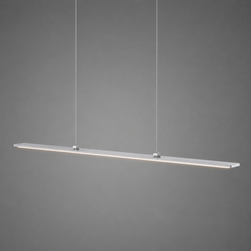Helestra LEXX LED Pendelleuchte 21 W 1820 lm 2700 K Warmweiß CASAMBI Smart 109 cm Mattnickel-Chrom